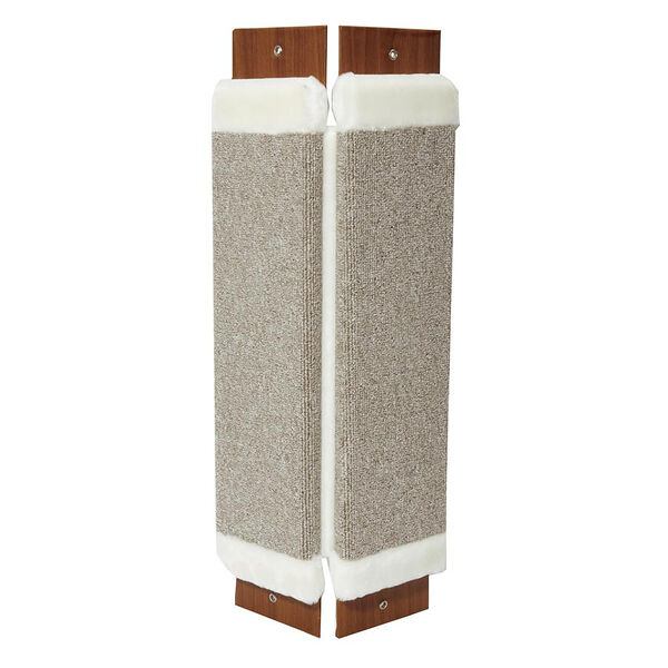 TOTO Когтеточка угловая малая с мехом  41х25см