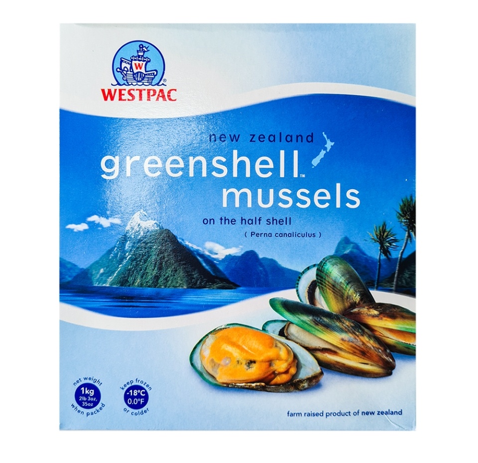 

Мидии Westpac Киви в 1/2 раковины