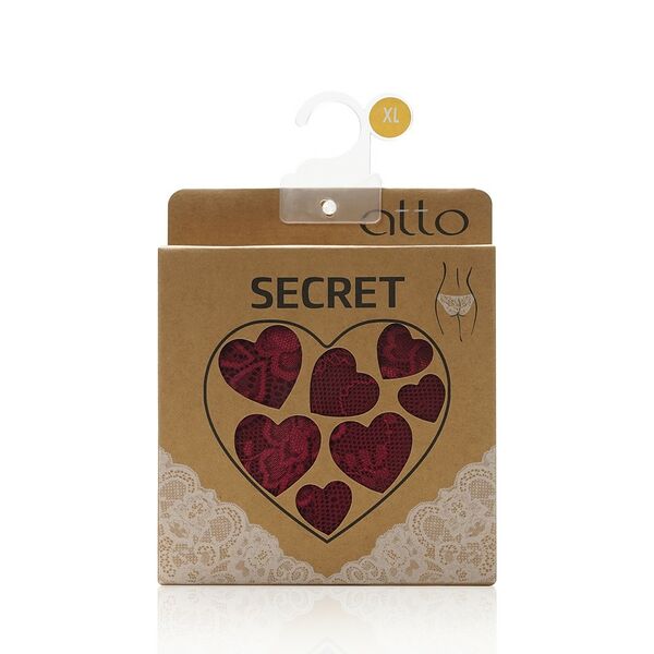 Женские трусы - бразилиана Atto Secret , Винный , XL
