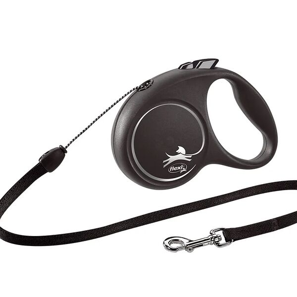 Flexi рулетка black design S до 12 кг (5 м трос), серебряный