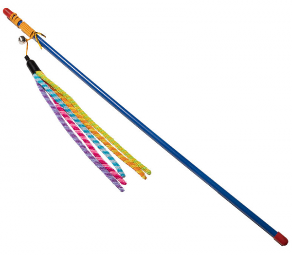 Игрушка для кошек Triol Удочка-дразнилка цветные хвостики