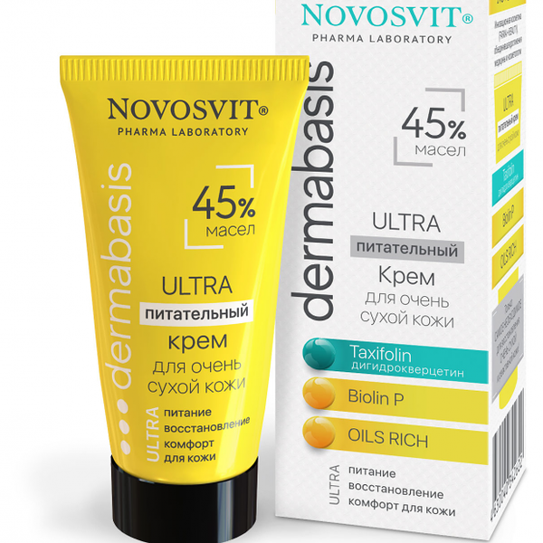 Крем для лица Novosvit Dermabasis Ultra питательный 45% масел для очень сухой кожи