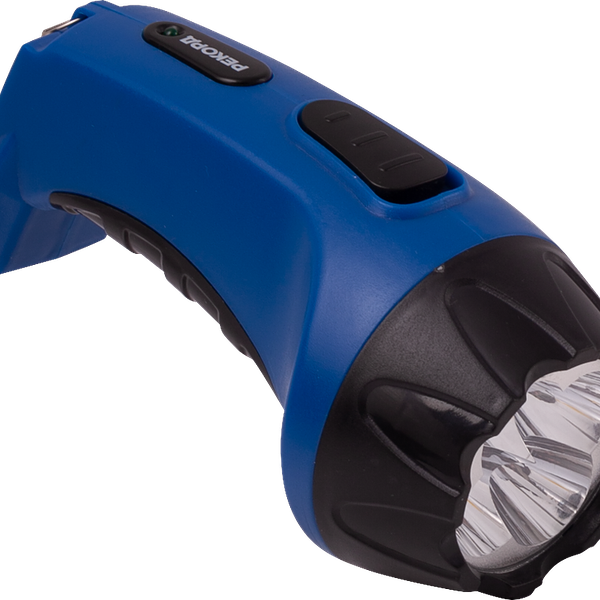 Фонарь аккумуляторный Рекорд РМ-0104 светодиодный, 4 светодиода, синий