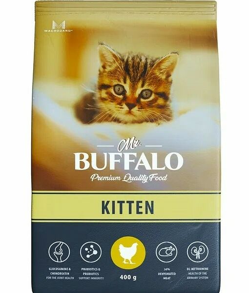 Mr.Buffalo Kitten сухой корм для котят Курица