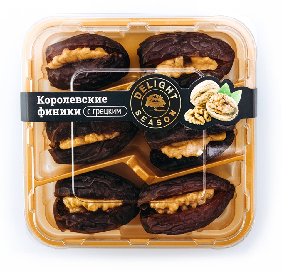 

Финики Delight Season Королевские с начинкой из грецкого ореха, Израиль, 120 г