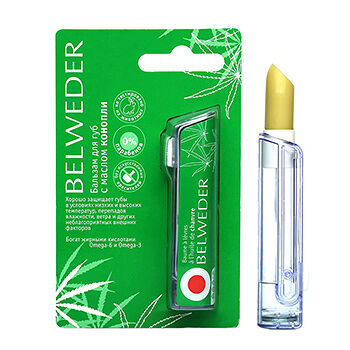 Бальзам для губ с маслом конопли Belweder