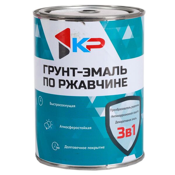 Грунт-эмаль 3в1 КР черная 0.9 кг