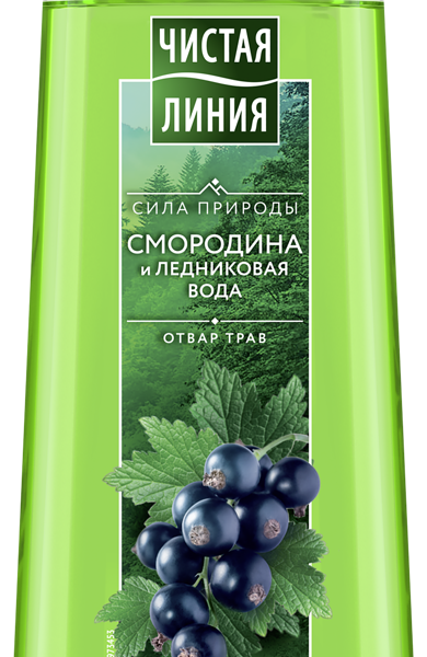 Гель для душа ЧИСТАЯ ЛИНИЯ Пробуждающий Смородина и ледниковая вода