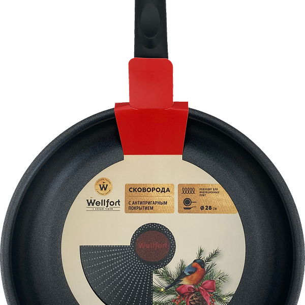 Сковорода Wellfort индукция штамп алюминиевая c антипригарным покрытием 24см