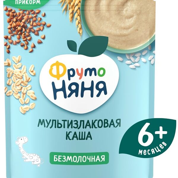 Каша ФрутоНяня Мультизлаковая безмолочная с 6 месяцев 200г