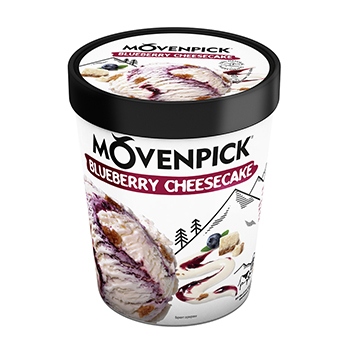 

Мороженое пломбир Movenpick черничный чизкейк 314 г