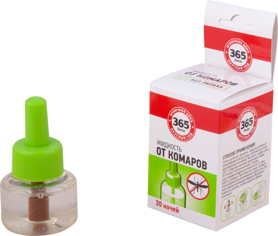 

Ликвид от комаров для фумигатора 365 ДНЕЙ, 30 ночей