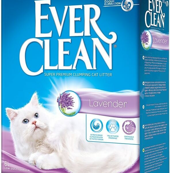 Наполнитель для кошачьего туалета Ever Clean Lavender с ароматом лаванды 6л