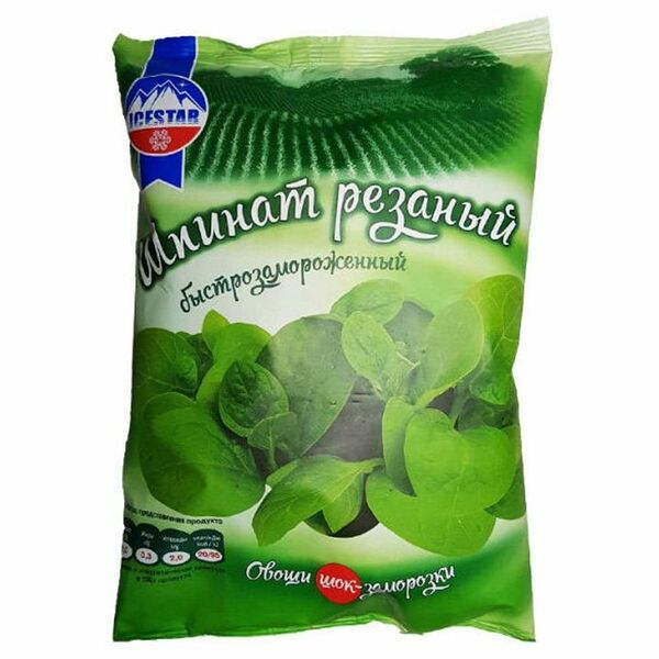 Шпинат Ice Star Резаный, быстрозамороженный
