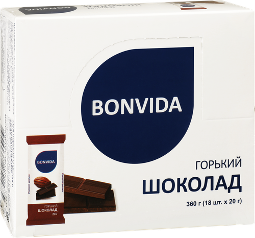 

Шоколад горький Bonvida, 18х20 г