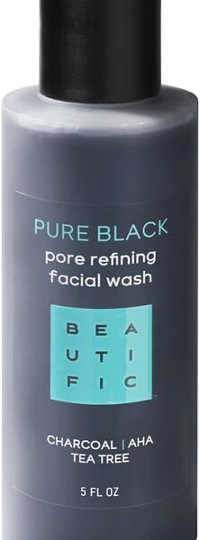 Гель для умывания Beautific Pure Black глубокоочищающий с бамбуковым углем и чайным деревом 150мл