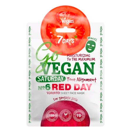 Маска тканевая 7 Days Go Vegan Red Day Saturday