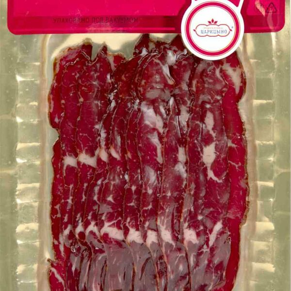 Бастурма из говядины сырокопчёная Царицыно Тюркская, нарезка, 90г