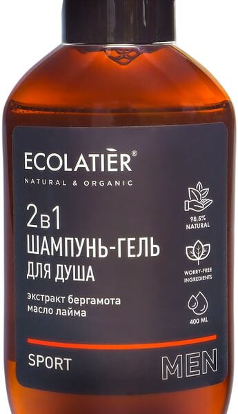 Шампунь-гель для душа Ecolatier Sport Men 2в1 400мл