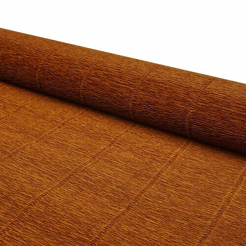 87500364 Бумага гофрированная простая, 50см*2,5м 180гр 568 коричневая