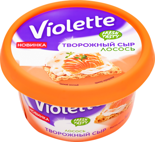 

Сыр творожный Violette с лососем 70% 140 г