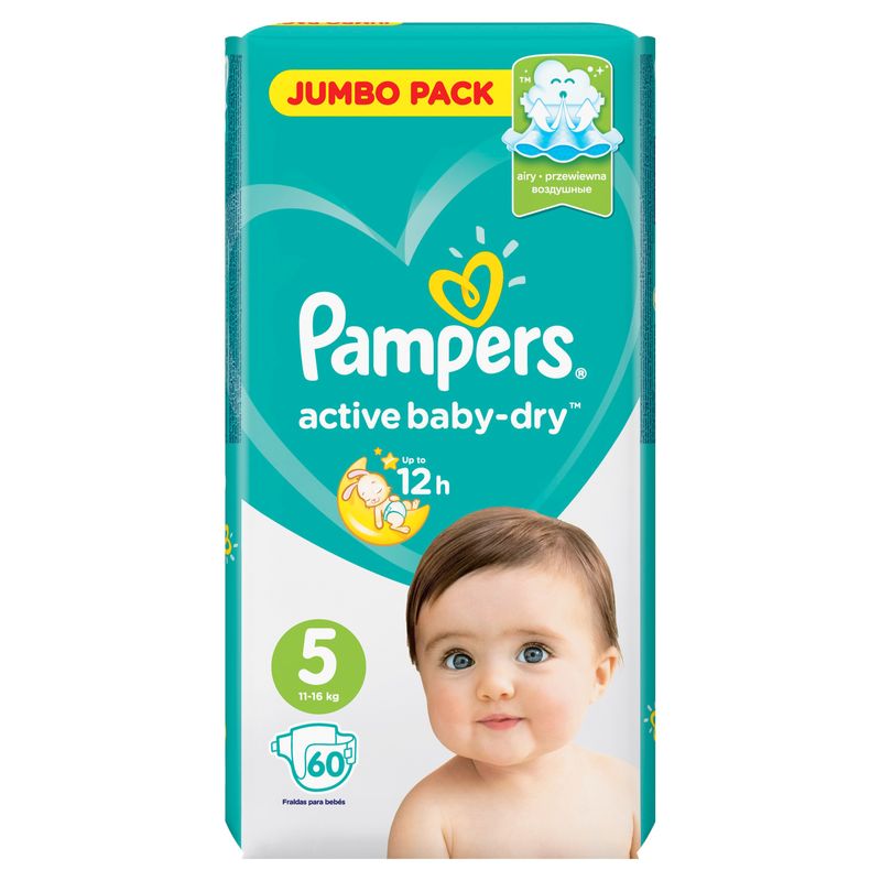 

Подгузники Pampers Active Baby-Dry размер 5 11-16 кг 60 шт.