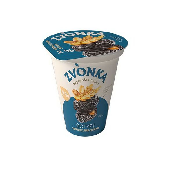 Йогурт с фр нап Чернослив-злаки 2% 310г ПЭТ-ст
