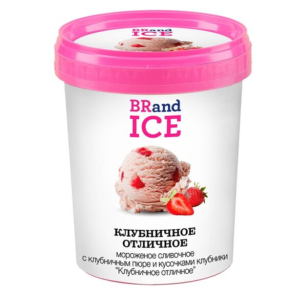 Мороженое Brand Ice клубничное 0.5 л