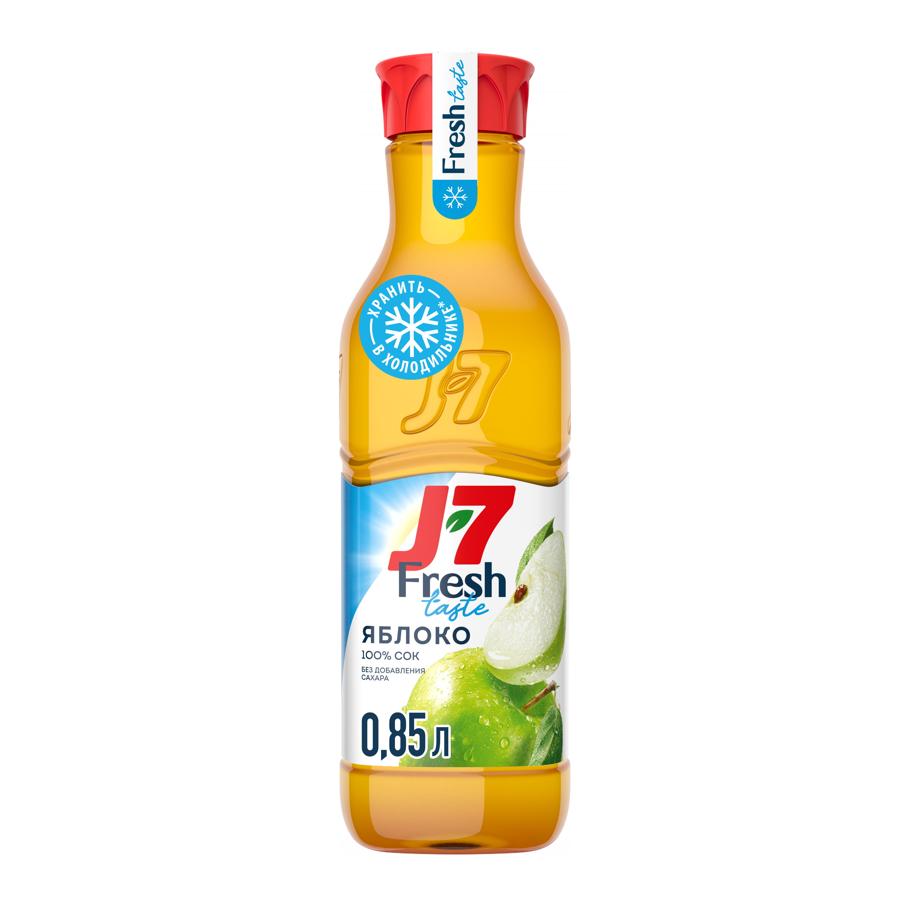 

Сок J7 Fresh Taste 100 % яблочный осветленный охлажденный 0.85 л