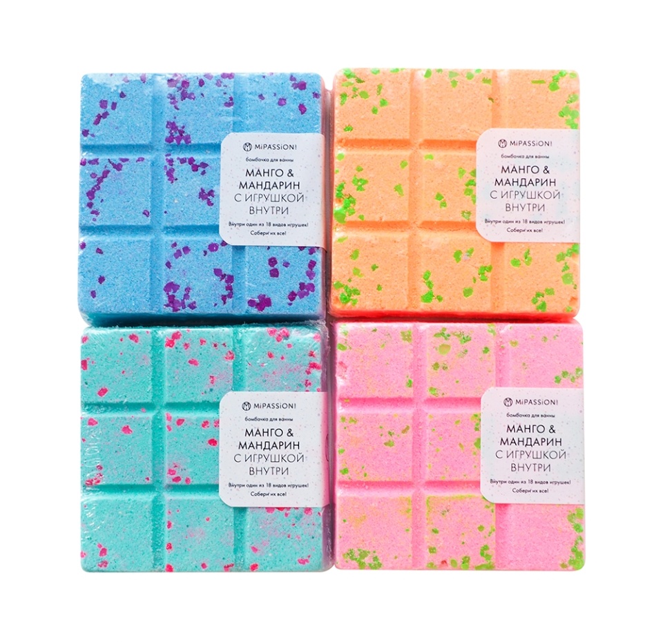 

Бомбочка для ванны Mipassion Манго и мандарин детская цвет и игрушка в ассортименте