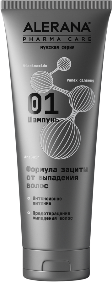 

Шампунь для волос мужской Alerana Pharma Care Формула защиты от выпадения, 260 мл
