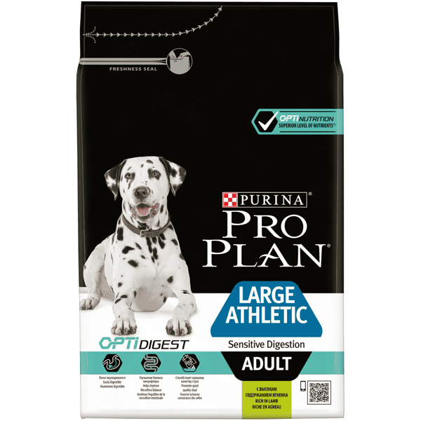 Корм для собак Purina Pro Plan Optidigest ягненок с рисом для крупных пород с атлетическим телосложением
