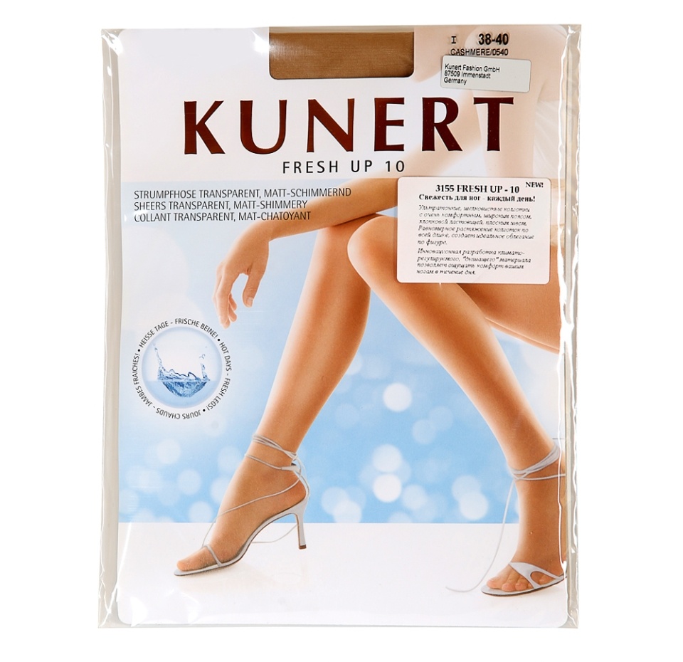 

Колготки Kunert Fresh Up бежевые 10 den, размер 1