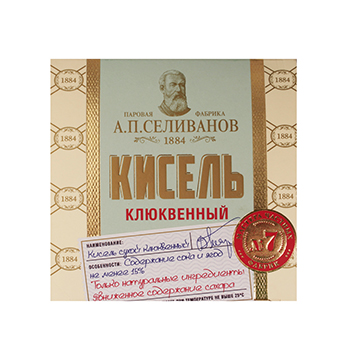 

Кисель Паровая фабрика А.П. Селиванов №7 клюква брикет 200 г