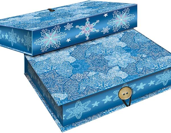 Коробка подарочная Magic Pack Морозные узоры Размер M 20*14*6см