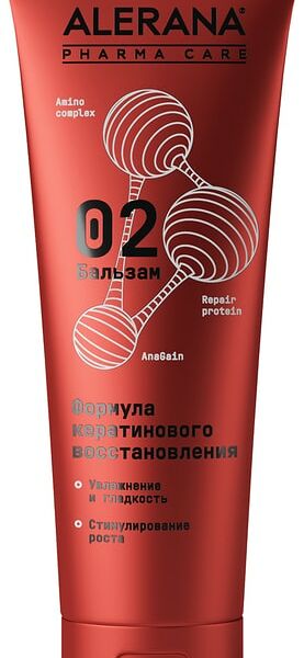 Бальзам для волос Alerana Pharma Care Кератин восстанавливающий 260мл