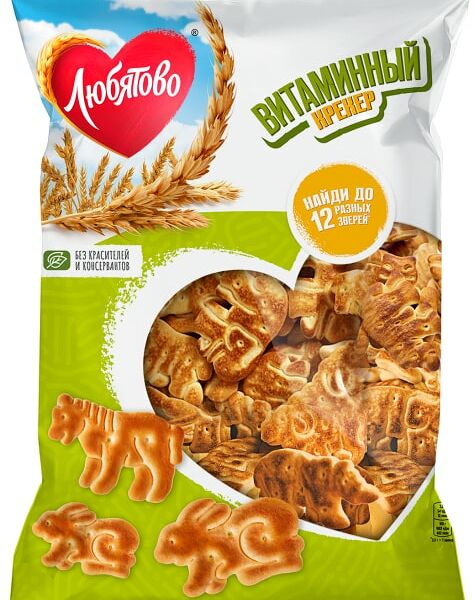 Крекер Любятово Витаминный 300г