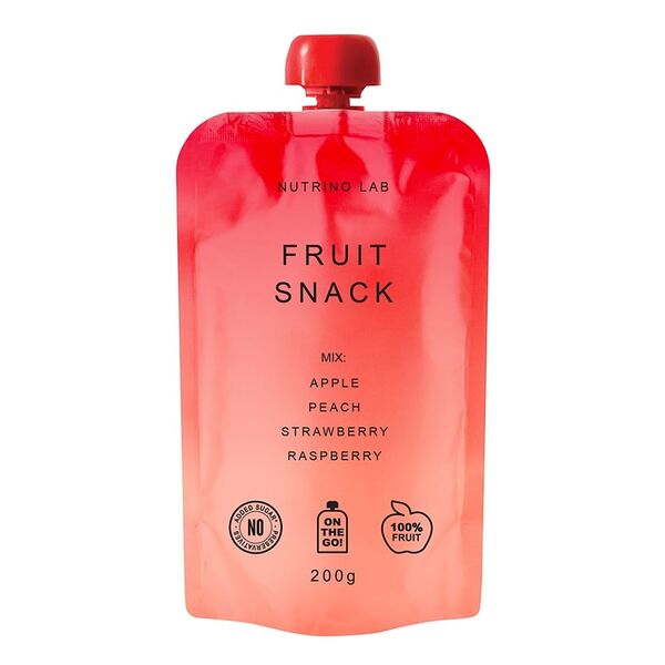 Пюре Nutrino Lab из яблока, персика, клубники, малины (без сахара) 200 г, Республика Сербия