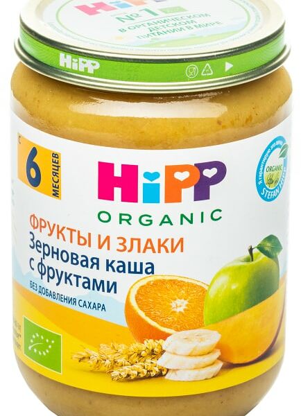 Каша HiPP Зерновая с фруктами 190г