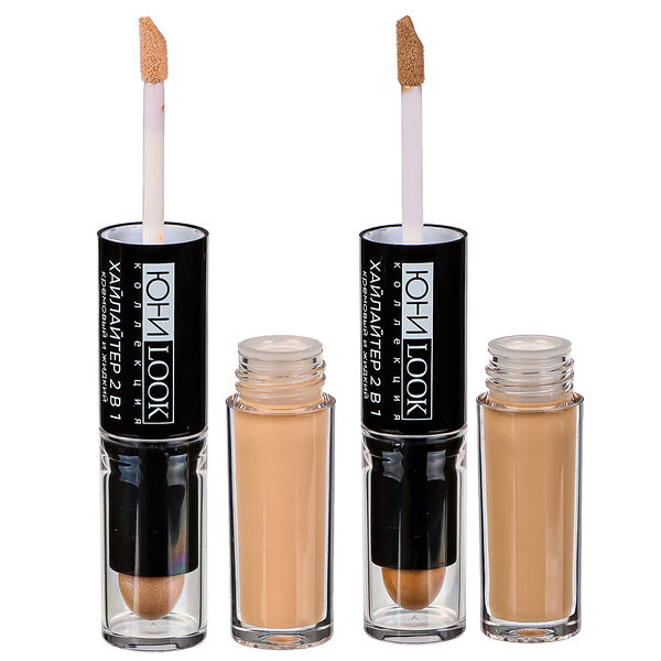 Хайлайтер 2 в 1 Юниlook кремовый и жидкий 2,8 мл, 1 шт., 2 тона в ассортименте