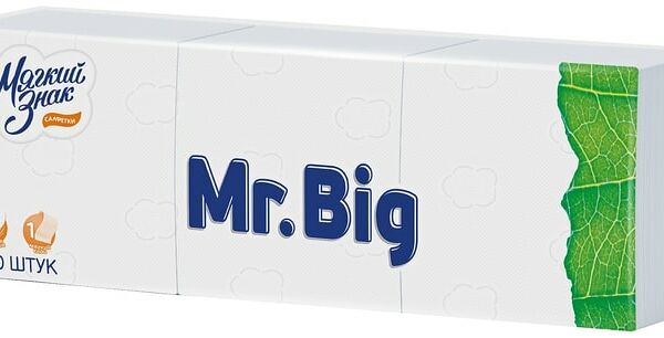Салфетки бумажные Мягкий знак Mr.Big 24*24см 500шт
