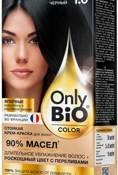Крем-краска для волос Only Bio Color Тон 1.0 Роскошный черный 115мл