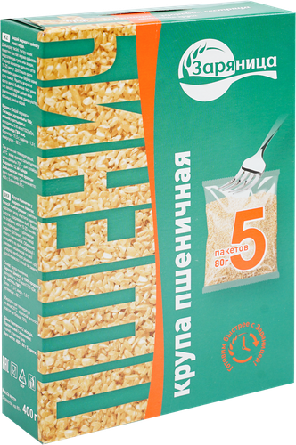 

Крупа пшеничная ЗАРЯНИЦА в пакетиках, 5х80г