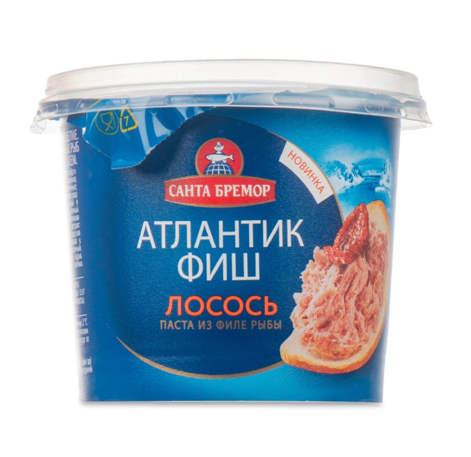 

Паста из филе тресковых рыб «Атлантик Фиш» с лососем, «Санта Бремор», 140 г, Беларусь