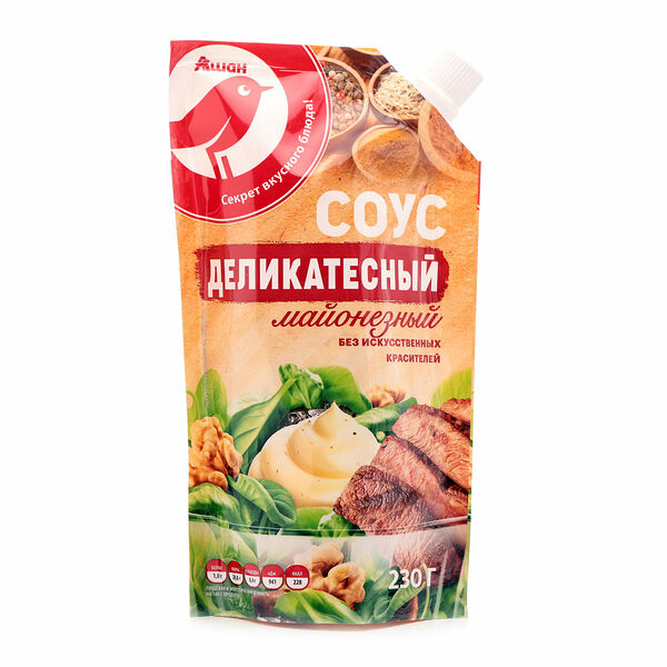Соус майонезный АШАН Красная птица деликатесный