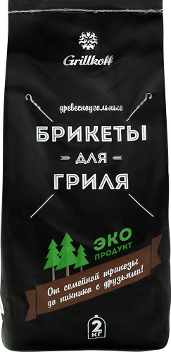 Брикеты древесноугольные для гриля GRILLKOFF, 2кг