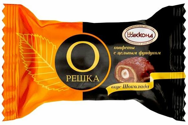 Конфеты - орешка с цельным фундуком со вкусом шоколада ТМ Акконд