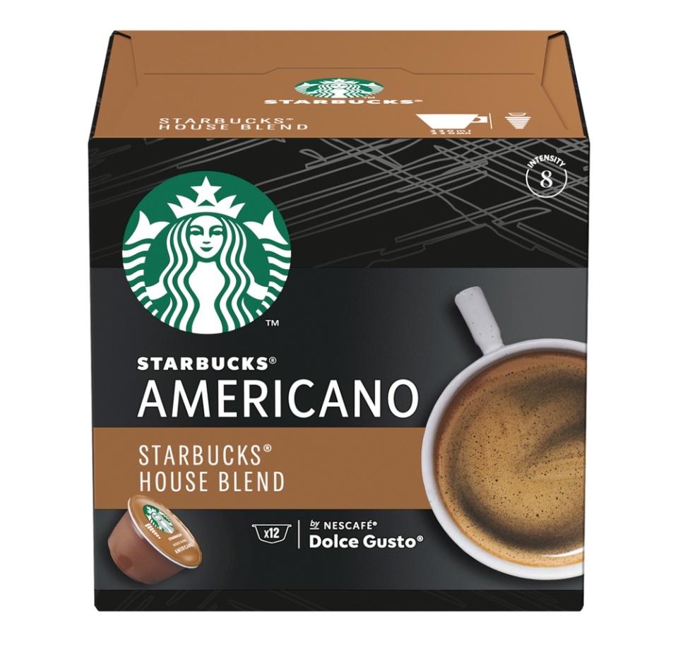 

Кофе в капсулах Starbucks House Blend Americano средней обжарки для системы Nescafe Dolce Gusto 12 шт. 102 г