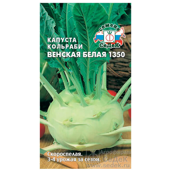 Капуста кольраби венская белая 1350 0,2г даёшь урожай