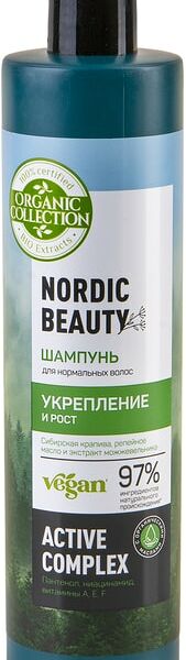 Шампунь для волос Organic Collection Укрепление и рост для нормальных волос 400мл